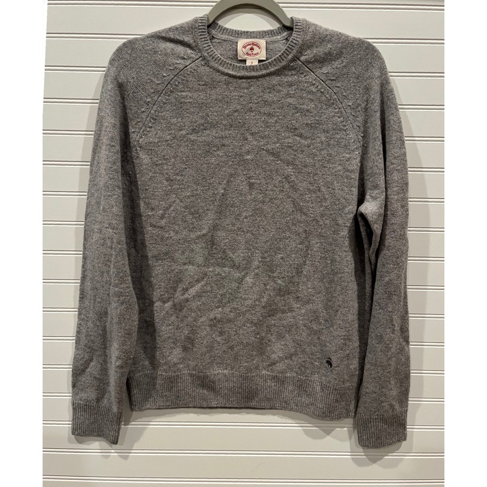 Brooks Brothers Red Fleece Crew Neck Sweater Gray‎ Lambswool Size S